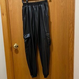 Fashion Nova Black Faux Leather Pants